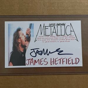 SIGNED Metallica James Hetfield 100% Authentic Autograph Rock Heavy Metal Photo
